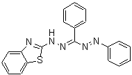 CAS 登录号：21326-44-3， 2-[(2E)-2-{苯基[(E)-苯基偶氮]亚甲基}肼基]-1,3-苯并噻唑