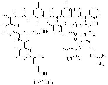 CAS 登录号：216064-36-7， L-精氨酰-L-异亮氨酰-L-赖氨酰-L-异亮氨酰甘氨酰-L-亮氨酰-L-苯丙氨酰-L-alpha-天冬氨酰-L-谷氨酰胺酰-L-亮氨酰-L-丝氨酰-L-精氨酰-L-亮氨酰胺
