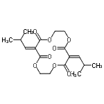 CAS 登录号：21620-32-6， 6,13-二(2-甲基丙亚基)-1,4,8,11-四氧杂环十四烷-5,7,12,14-四酮