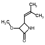 CAS 登录号：216366-75-5， 3-甲氧基-4-(2-甲基-1-丙烯-1-基)-2-氮杂环丁酮