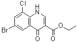 CAS 登录号：217316-19-3， 6-溴-8-氯-4-氧代-1,4-二氢-3-喹啉羧酸乙酯