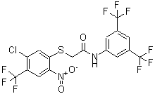 CAS#: 217490-29-4, N-[3,5-Bis(Trifluoromethyl)Phenyl]-2-{[5-Chloro-2-Nitro-4-(Trifluoromethyl)Phenyl]Sulfanyl}Acetamide