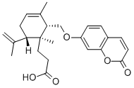 CAS 登录号：21800-49-7， 3-[(1S,2S,6S)-6-异丙烯基-1,3-二甲基-2-(2-氧代-2H-苯并吡喃-7-基氧基甲基)-环己-3-烯基]-丙酸