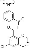 CAS 登录号：219539-02-3， 2-[(6-氯-4H-1,3-苯并二氧杂环己-8-基)甲氧基]-5-硝基苯甲醛