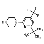 CAS 登录号：219599-99-2， 2-(2-甲基-2-丙基)-4-(1-哌嗪基)-6-(三氟甲基)嘧啶