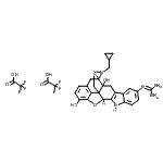 CAS#: 219655-57-9, 2-[22-(Cyclopropylmethyl)-2,16-Dihydroxy-14-Oxa-11,22-Diazaheptacyclo[13.9.1.0<Sup>1,13</Sup>.0<Sup>2,21</Sup>.0<Sup>4,12</Sup>.0<Sup>5,10</Sup>.0<Sup>19,25</Sup>]Pentacosa-4(12),5,7,9,15(25),16,18-Heptaen-7-Yl]Guanidine Trifluoroacetate (1:2)