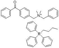 CAS 登录号：219733-15-0， N-(4-[苯甲酰基]苄基)-N-苄基-N,N-二甲基铵丁基三苯基硼酸盐