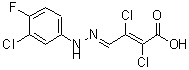 CAS 登录号：219929-44-9， (2E,4E)-2,3-二氯-4-[(3-氯-4-氟苯基)亚肼基]-2-丁烯酸