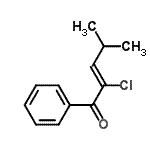 CAS 登录号：220103-89-9， (2Z)-2-氯-4-甲基-1-苯基-2-戊烯-1-酮
