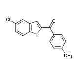 CAS 登录号：220526-76-1， (5-氯-1-苯并呋喃-2-基)(4-甲基苯基)甲酮