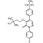 CAS#: 221030-56-4, 2-(4-Fluorophenyl)-4-(3-Hydroxy-3-Methylbutoxy)-5-[4-(Methylsulfonyl)Phenyl]-3(2H)-Pyridazinone