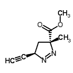 CAS#: 221100-76-1, Methyl (3R,5R)-5-Ethynyl-3-Methyl-4,5-Dihydro-3H-Pyrazole-3-Carboxylate