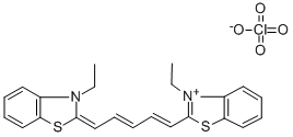 CAS 登录号:22268-65-1, 3,3'-二乙基-2,2'-硫杂二碳菁高氯酸盐