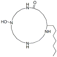 CAS#: 22368-82-7, 19-Heptyl-10-Hydroxy-1,5,10,14-Tetraazacyclononadecan-15-One