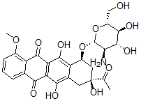 CAS#: 22423-39-8, (1S-3S)-beta-D-3-Acetyl-1,2,3,4,6,11-Hexahydro-3,5,12-Trihydroxy-10-Methoxy-6,11-Dioxo-1-Naphthacenyl 2-Amino-2-Deoxyglucopyranoside