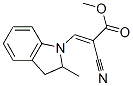 CAS 登录号：22560-84-5， 2-氰基-3-(2,3-二氢-2-甲基-1H-吲哚-1-基)丙烯酸甲酯