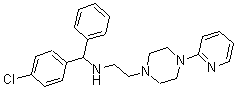CAS 登录号：22662-86-8， 1-[2-[(4-氯-alpha-苯基苄基)氨基]乙基]-4-(2-吡啶基)哌嗪