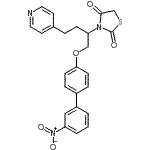 CAS#: 227088-94-0, 3-{1-[(3'-Nitro-4-Biphenylyl)Oxy]-4-(4-Pyridinyl)-2-Butanyl}-1,3-Thiazolidine-2,4-Dione