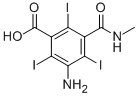 CAS 登录号：2280-89-9， 3-氨基-2,4,6-三碘-5-(甲基氨基甲酰)苯甲酸