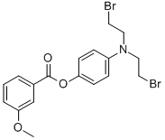CAS 登录号：22954-19-4， 4-(二(2-溴乙基)氨基)苯酚 3-甲氧基苯甲酸酯