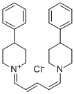 CAS 登录号:22966-89-8, 1-(5-(4-苯基哌啶并)-2,4-戊二烯亚基)-4-苯基哌啶鎓氯化物