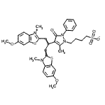 CAS#: 2321-65-5, 4-{4-[1-(6-Methoxy-3-Methyl-1,3-Benzothiazol-3-Ium-2-Yl)-3-(6-Methoxy-3-Methyl-1,3-Benzothiazol-2(3H)-Ylidene)-1-Propen-2-Yl]-5-Methyl-3-Oxo-2-Phenyl-2,3-Dihydro-1H-Pyrazol-1-Yl}-1-Butanesulfonate