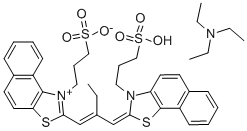 CAS#: 23216-67-3, 3,3'-Bis(3-Sulfopropyl)-4,5:4',5'-Dibenzo-9-Ethylthiacarbocyanine betaine Triethylammonium Salt
