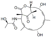 CAS 登录号：23498-37-5， (S)-N-[(1S,2R,3E,5E,7S,9E,11E,13S,15R,19R)-7,13-二羟基-1,4,10,19-四甲基-17,18-二氧代-16-氧杂双环[13.2.2]十九碳-3,5,9,11-四烯-2-基]-2-羟基丙酰胺