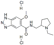 CAS 登录号：23519-20-2， (-)-N-[(1-乙基吡咯烷-2-基)甲基]-6-甲氧基-1H-苯并三唑-5-甲酰胺二盐酸盐