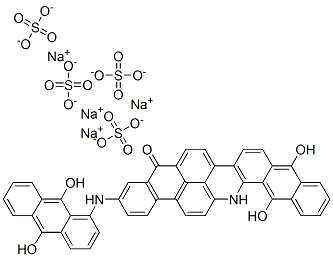 CAS#: 23594-58-3, Tetrasodium 3-[(9,10-Dihydroxy-1-Anthryl)Amino]-10,15-Dihydroxyanthra[2,1,9-mna]Naphth[2,3-h]Acridin-5(16H)-One Tetrakis(Sulphate)