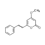 CAS 登录号：23768-64-1， 4-甲氧基-6-(2-苯基乙烯基)-2H-吡喃-2-酮
