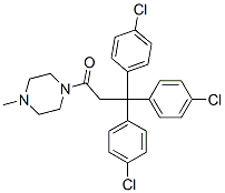 CAS 登录号:2390-22-9, 3,3,3-三(4-氯苯基)-1-(4-甲基哌嗪-1-基)丙-1-酮