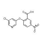 CAS 登录号：239081-09-5， 2-[(5-氯-3-吡啶基)氧基]-5-硝基苯甲酸