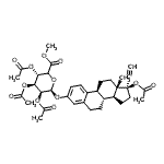 CAS 登录号：242130-33-2， (17beta)-17-乙酰氧基-17-乙炔基雌甾a-1(10),2,4-三烯-3-基甲基(5Xi)-2,3,4-三-O-乙酰基-beta-D-来苏-己o吡喃并s艾杜糖醛酸酯