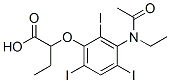 CAS 登录号：24340-16-7， 2-[3-(N-乙基乙酰氨基)-2,4,6-三碘苯氧基]丁酸
