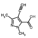 CAS#: 243466-31-1, 4-Ethynyl-1,3-Dimethyl-1H-Pyrazole-5-Carboxylic Acid