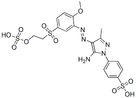 CAS#: 24353-00-2, 4-[5-Amino-4-[[2-Methoxy-5-[[2-(Sulphooxy)Ethyl]Sulphonyl]Phenyl]Azo]-3-Methyl-1H-Pyrazol-1-Yl]Benzenesulphonic Acid