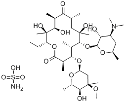 CAS 登录号：24380-21-0， 红霉素氨基磺酸盐
