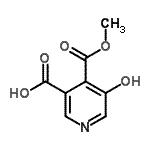 CAS 登录号：243980-03-2， 5-羟基-4-(甲氧羰基)烟酸