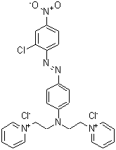CAS#: 24447-84-5, 1,1'-[({4-[(2-Chloro-4-Nitrophenyl)Diazenyl]Phenyl}Imino)Di-2,1-Ethanediyl]Dipyridinium Dichloride