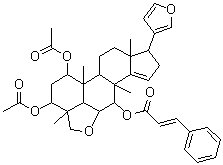 CAS#: 24480-41-9, 17alpha-(3-Furyl)-4,5,5',6-Tetrahydro-4beta,8-Dimethylandrost-5-Eno[6,5,4-bc]Furan-14-Ene-1alpha,3alpha,7alpha-Triol 1,3-Diacetate 7-(3-Phenylpropenoate)
