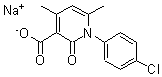 CAS 登录号:24522-24-5, 1-(4-氯苯基)-1,2-二氢-4,6-二甲基-2-氧代烟酸钠