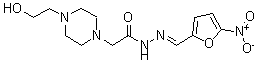 CAS 登录号：24632-59-5， N'-[(5-硝基呋喃-2-基)亚甲基]-4-(2-羟基乙基)-1-哌嗪乙酰肼
