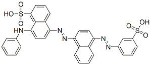 CAS 登录号：24758-50-7， 8-(苯基氨基)-5-[[4-[(3-磺基苯基)偶氮]-1-萘基]偶氮]萘-1-磺酸