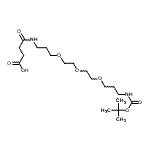CAS 登录号:250612-31-8, 2,2-二甲基-4,20-二氧代-3,9,12,15-四氧杂-5,19-二氮杂二十三烷-23-酸