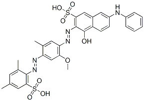 CAS#: 25188-53-8, 7-Anilino-3-[[4-[(2,4-Dimethyl-6-Sulphophenyl)Azo]-6-Methoxy-m-Tolyl]Azo]-4-Hydroxynaphthalene-2-Sulphonic Acid