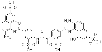 CAS#: 25255-10-1, 5,5'-(Carbonylbis(imino(3-sulfo-4,1-phenylene)azo))bis(6-amino-4-hydroxy-2-Naphthalenesulfonic acid)
