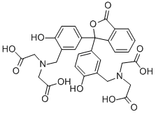 CAS#: 25296-54-2, Tetrasodium 2-[[5-[1-[3-[[bis(2-oxido-2-oxo-ethyl)amino]methyl]-4-hydroxy-phenyl]-3-oxo-2-benzofuran-1-yl]-2-hydroxy-phenyl]methyl-(2-oxido-2-oxo-ethyl)amino]ethanoate