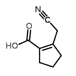 CAS#: 25297-42-1, 2-(Cyanomethyl)-1-Cyclopentene-1-Carboxylic Acid