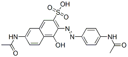 CAS 登录号：25317-48-0， 7-(乙酰氨基)-3-[[4-(乙酰氨基)苯基]偶氮]-4-羟基萘-2-磺酸